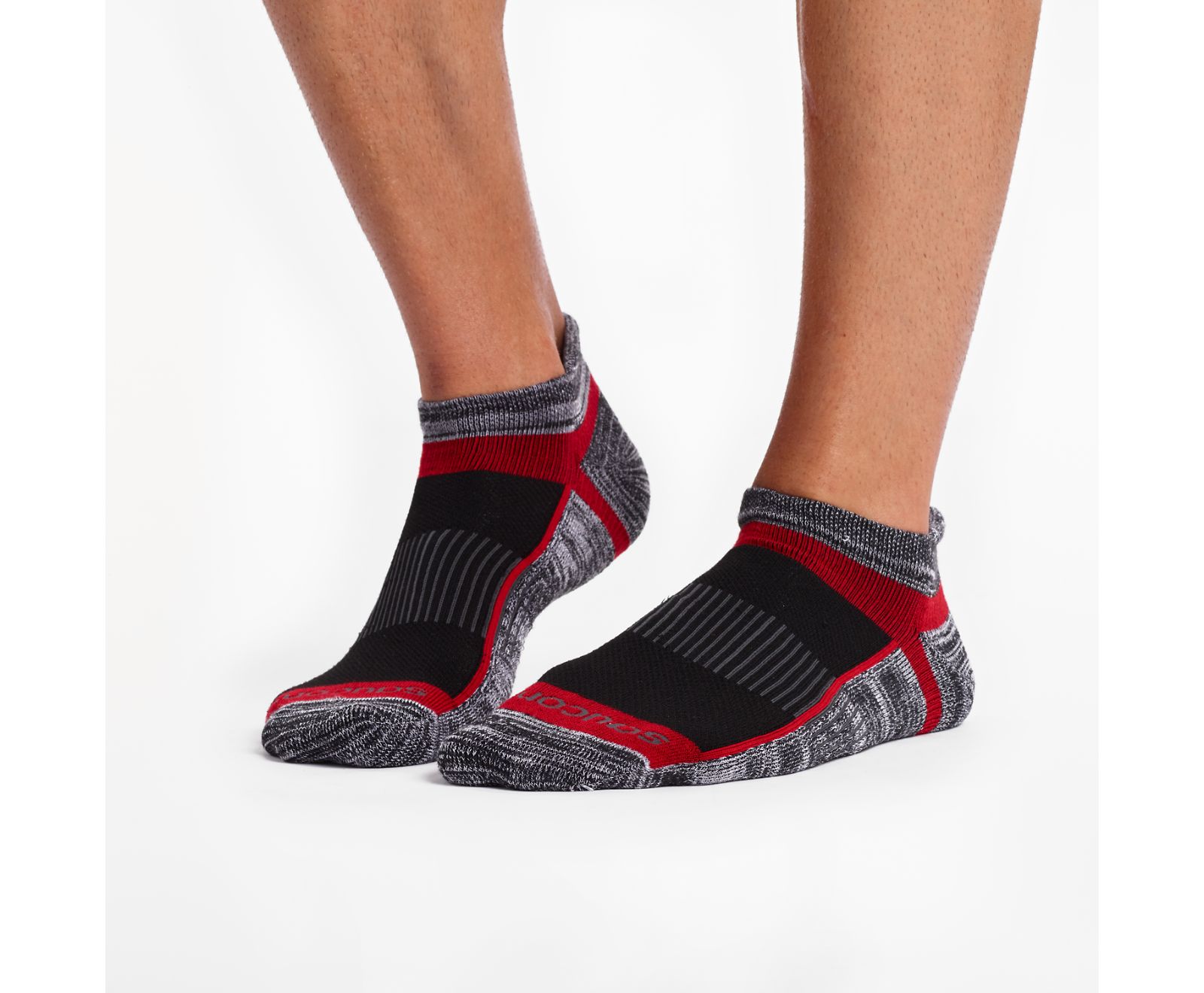 Calcetines Saucony Inferno No Show Tab 3-Pack Niños Negros Grises | México 789OKIR